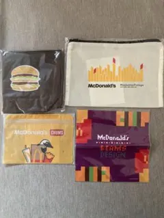 マクドナルド　エコバック、ファスナーポーチ、ジッパーポーチ、クリーナークロス
