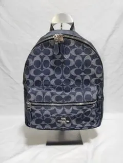 ♦美品 COACH リュック デニム シグネチャー ターンロック 公式】COACH – コーチ | チャーター バックパック シグネチャー