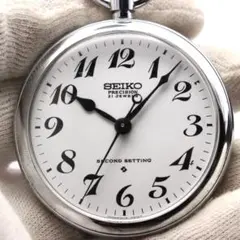 か*ち様 稼動品 SEIKO プレシジョン懐中時計 21石 昭和52年熊本鉄道管