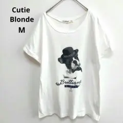 【キューティーブロンド】半袖 Tシャツ フレンチブルドッグ M ホワイトのサムネイル