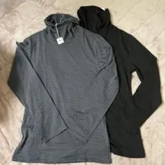 新品 3L 生協 スクウォーム あったかインナー 2枚セット 黒 グレーボーダー