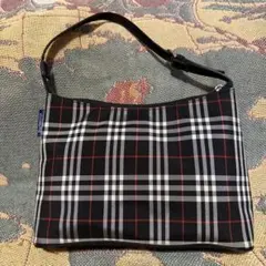 Burberrys チェック柄 ショルダーバッグ 美品 ブラック