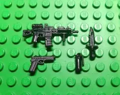 ⑧【互換】　LEGO風　武器　4個　武器　カスタムパーツ　ミリタリー