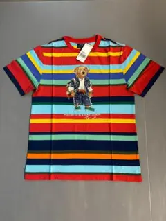 残り僅かボーイズL160 新品タグ付きラルフローレンポロベアボーダーTシャツ