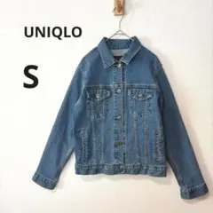 美品 UNIQLO S ライトブルー シンプル デニムジャケット Gジャン
