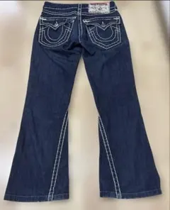 トゥルーレリジョン】W30 フレアデニム JOEY SUPER T 黒ステッチ