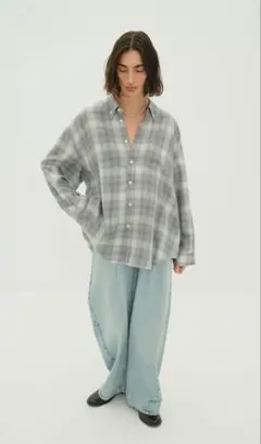 クラネ　2WAY OVER OMBRE CHECK SHIRTS サイズ1のサムネイル