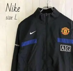 ナイキ☆スウッシュロゴ　ナイロンジャケット　サッカー　フットサル　古着　Nike