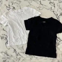 ホワイト・ブラック Tシャツ 2枚セット 90cm