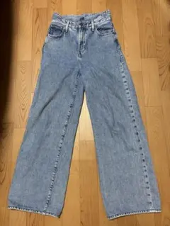 リーバイス HIP HUGGER ワイドデニムパンツ ライトブルー 23