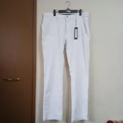 ホワイト スリムフィットパンツ 3XL
