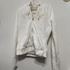 オフホワイトボアパーカー