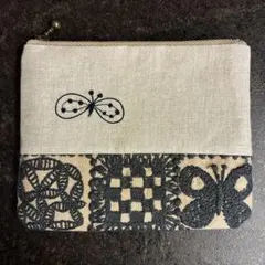 ミナペルホネン ハンドメイド パッチワーク×forest tile L字ポーチ