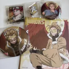 ヒロアカ　ホークス　アクリルスタンドチャームコレクション、缶バッジ、色紙セット