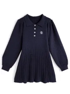 ロゴ刺繍ケーブル編みニットワンピース[kz714] GRL