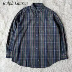 大きめシルエット⭐︎Ralph Lauren チェックシャツ シアサッカーLサイズ