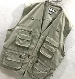 90s US古着 ワークベスト オーバーサイズ ヴィンテージ グレー 4L