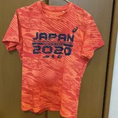 アシックス 陸上Tシャツ JAPAN 2020 オレンジピンク Sサイズ