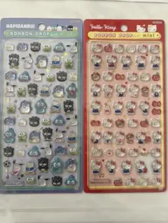 ボンボンドロップシール　サンリオ　ミニ　はぴだんぶい　キティ