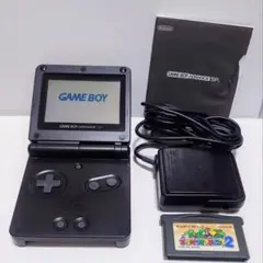 ゲームボーイ アドバンス SP ブラック 付属品完備 動作確認済み ソフト付き