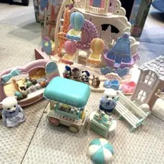 シルバニア　お城のゆめいろゆうえんちセット　写真2枚目追加の人形掲載あり