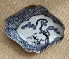 古伊万里　染付　大向付　江戸時代　骨董　金直し　金継ぎ　アンティーク　陶磁器 古伊万里 染付 向付 火焔宝珠 江戸時代 骨董 金直し 金継ぎ