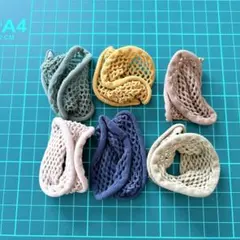 ヘア ゴム 6個セット 太さ 4.5cm 直径5cm6色セット