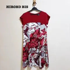 HIROKO BIS フレンチスリーブ ワンピース フラワープリント 11のサムネイル