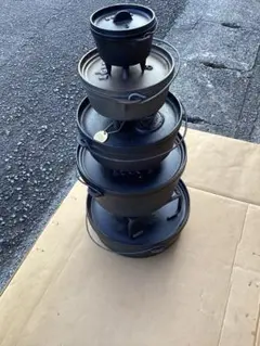 LODGE ロッジ キャンプダッチオーブン 6点セット　中古品 LODGE ロッジ キャンプダッチオーブン 6点セット 中古品 - メルカリ