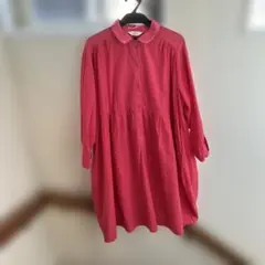 Fillil リネン風ワンピース　ピンクのサムネイル