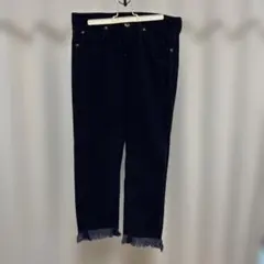 Lee コーデュロイパンツ ネイビー フリンジ裾のサムネイル