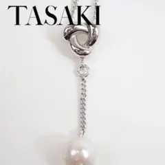TASAKI タサキ ネックレス パール 本真珠 5.3mm リーフ シルバー
