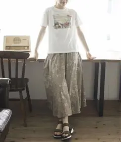 earth music&ecology 花柄ロングスカート F