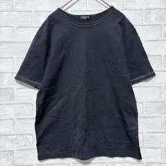 COMME CA ISM コムサイズム 黒 刺繍 半袖 カットソー Tシャツ M