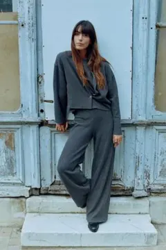 ZARA SOFT FEEL RIBBED PANTS リブパンツ