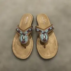 MINNETONKA ビーズ トングサンダル サイズ6のサムネイル