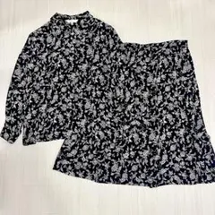 美品【タグ付】スローブイエナ SLOBE IENA ミモザ柄 花柄 セットアップ