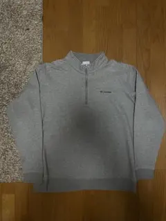 90s Columbia コロンビア ハーフジップ 古着ボックスグレースウェット