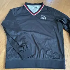 Black & White 犬刺繍 Vネックジャケット L