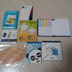 多様な企業デザインのメモ帳＆付箋セット8点