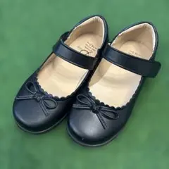 ⭐️美品⭐️16cm 黒いリボン付き　フォーマルシューズ