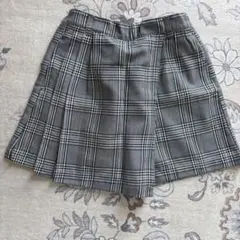 ikka チェックプリーツラップキュロット　チェック柄プリーツスカート　150