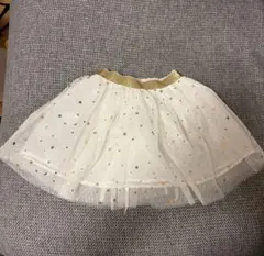 最終価格♡お値下げしました！星柄 チュールスカート　白　100
