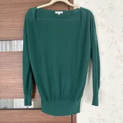 BLUE FONCE 長袖ニット セーター グリーン Mサイズ