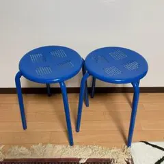 レトロポップ パンチング スツール 2脚セット ヴィンテージ ポストモダン レトロポップ パンチング スツール 2脚セット ヴィンテージ ポスト
