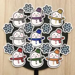 SnowMan　スノーマン　雪だるま　雪の結晶　うちわ文字　デコ素材