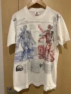スペシャル 白ボディ 人体模型 両面 骨格 Tシャツ - メルカリ