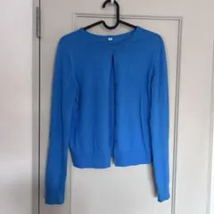 ユニクロ　青色 長袖　カーディガン　S