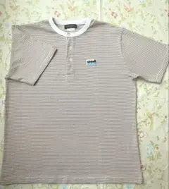 コーエン　サニースポーツ　コットンヘンリーネックTシャツ M ベージュ ボーダー