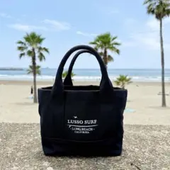 新品　本物☆LUSSO SURF ロングビーチトートバッグ　ブラック　送料込み